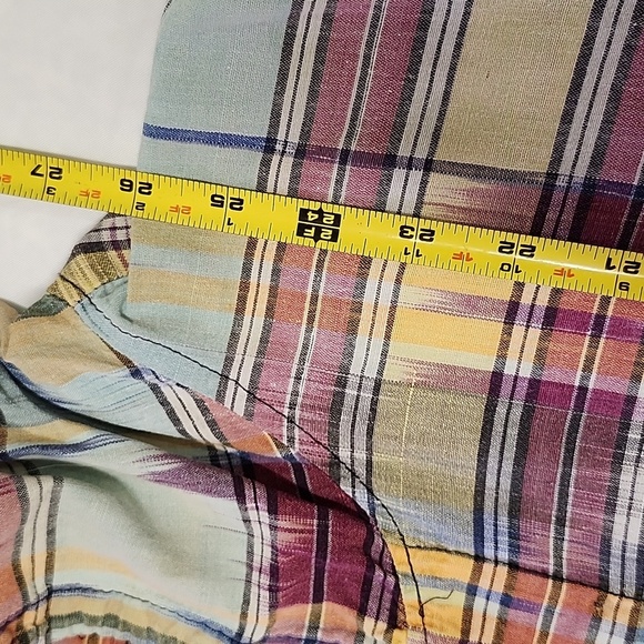 IT'S PAQUETTE Vintage 80's Beach Plaid Hooded Light-weight Oversized Pullover - Picture 6 of 13